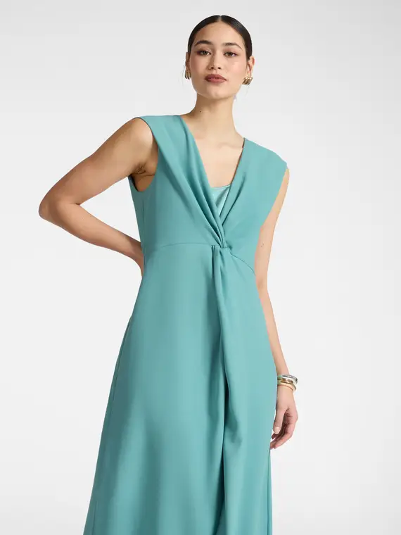 Abito con nodo davanti Donna, Azzurro miniatura 3