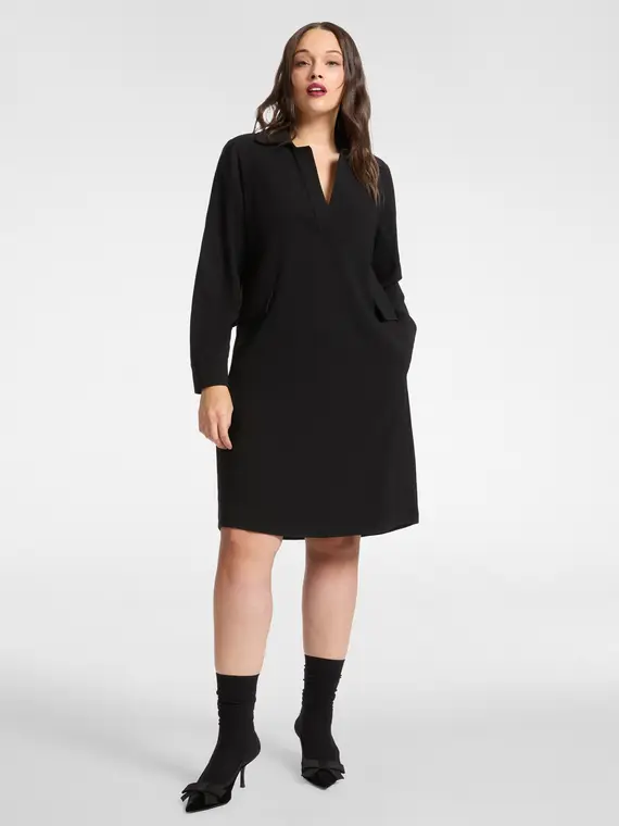 Abito in cady stretch Donna, Nero miniatura 3