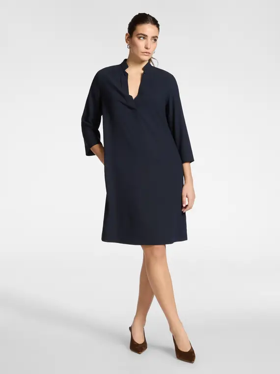 Abito in enver satin con scollo V Donna