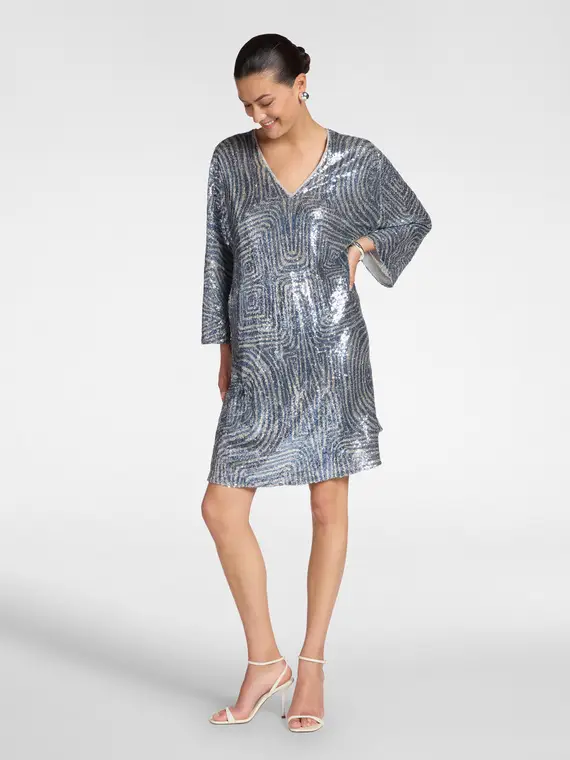 Abito in paillettes Donna, Grigio (42 IT)