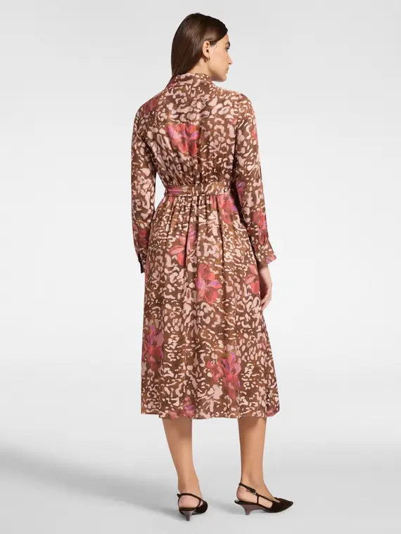 Abito stampato Donna, Marrone miniatura 2