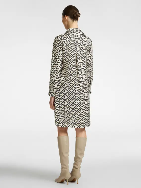 Abito stampato Donna, Nero miniatura 2