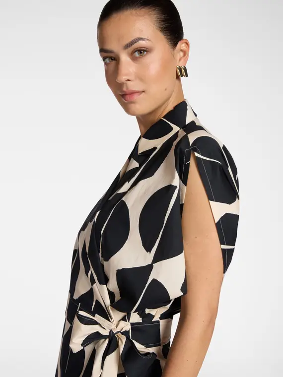 Abito stampato Donna, Nero (50 IT) miniatura 3