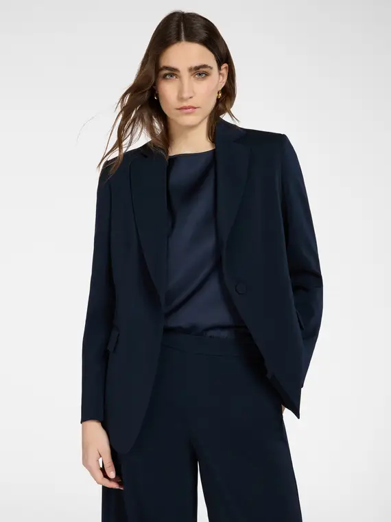 Blazer strutturato in cady Donna, Blu