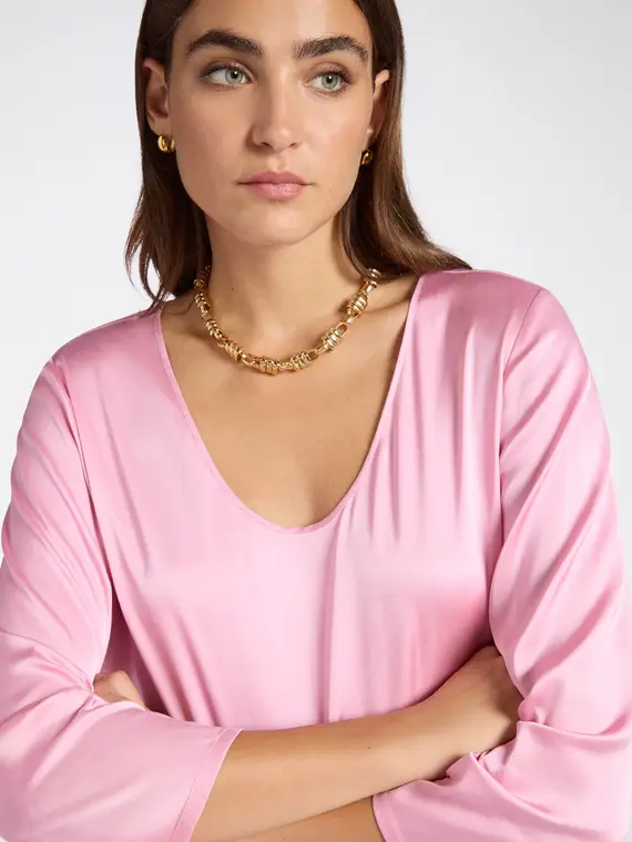 Blusa in raso stretch Donna