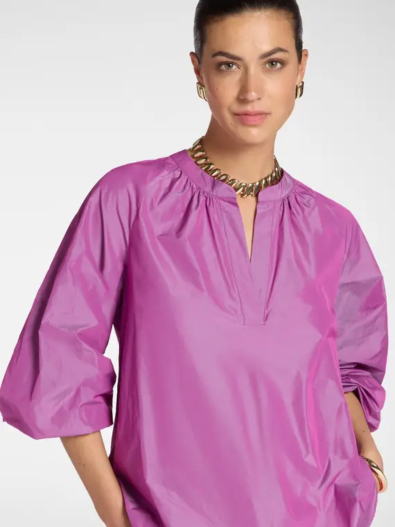 Blusa in taffetà Donna, Rosa (42 IT)