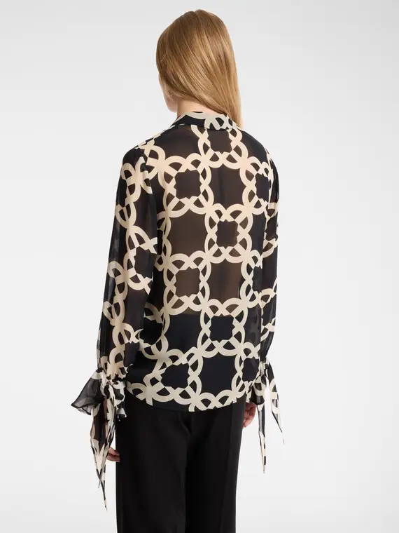 Blusa Monogram Donna, Nero miniatura 2