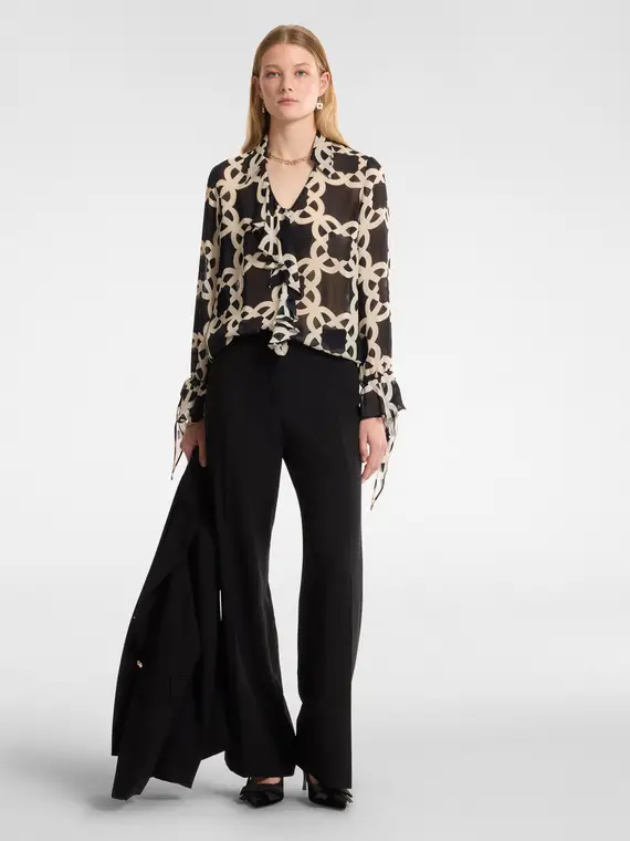 Blusa Monogram Donna, Nero miniatura 3