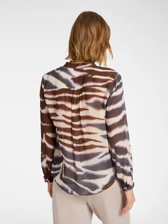 Blusa stampata con borchie Donna miniatura 2