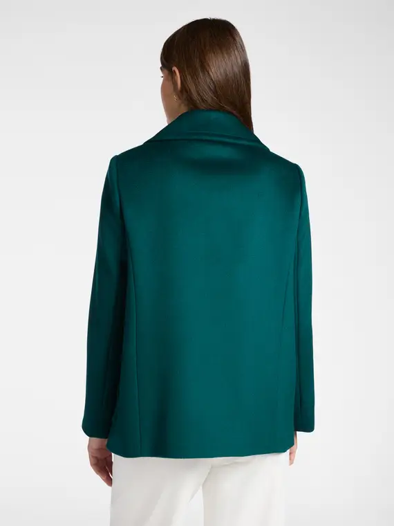 Caban doppio petto Donna, Verde miniatura 2