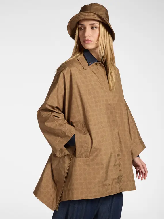 Caban in nylon Monogram Donna, Marrone