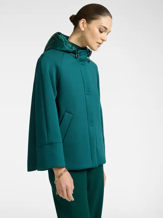 Caban in tessuto scuba Donna, Verde (42 IT)