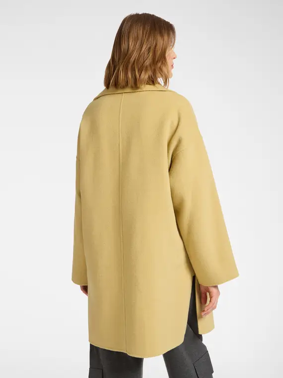 Caban sartoriale con ampio collo Donna, Giallo miniatura 2