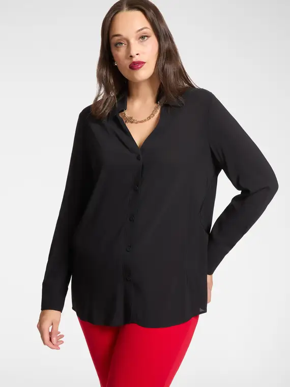 Camicia con collana Donna, Nero