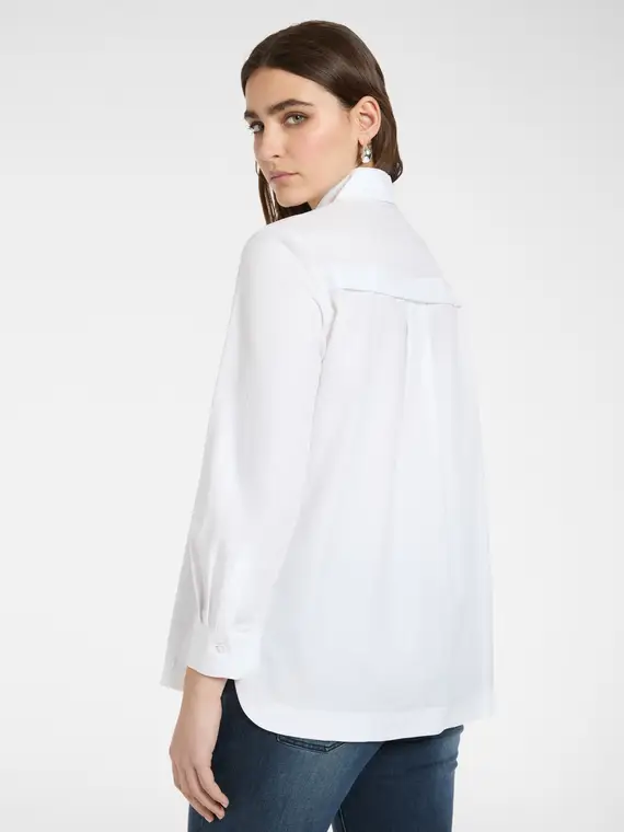 Camicia in popeline Donna, Bianco miniatura 2