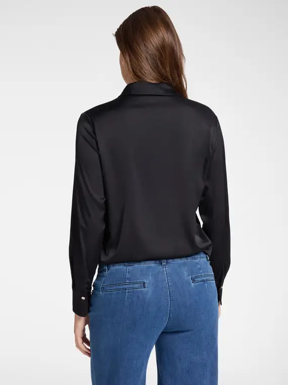 Camicia in raso stretch Donna miniatura 2