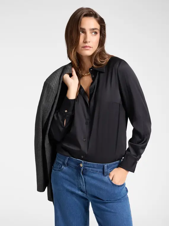 Camicia in raso stretch Donna