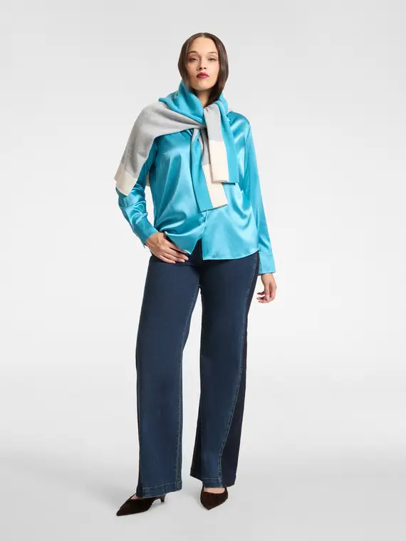 Camicia in seta stretch Donna miniatura 3