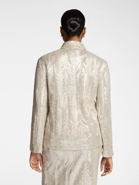 Camicia in tulle con paillettes Donna miniatura 2