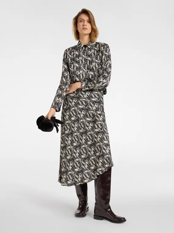 Camicia in twill stampato Donna miniatura 3