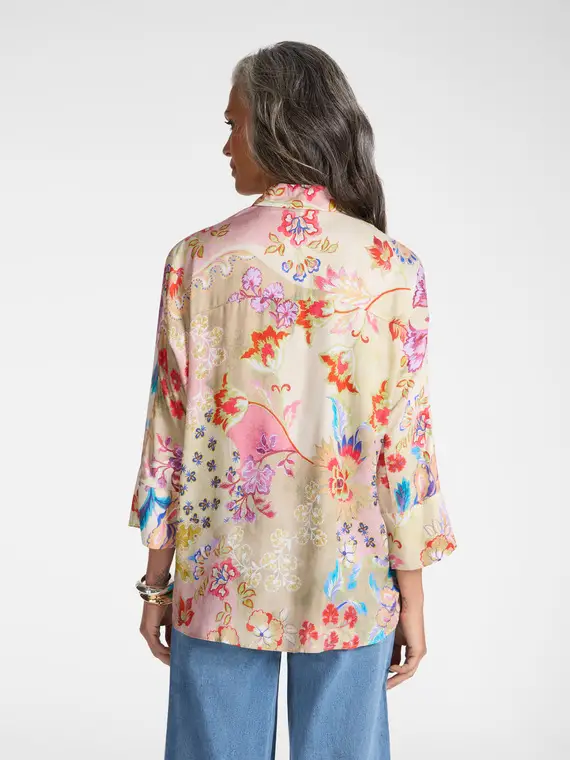 Camicia in viscosa stampata Donna, (42 IT) miniatura 2