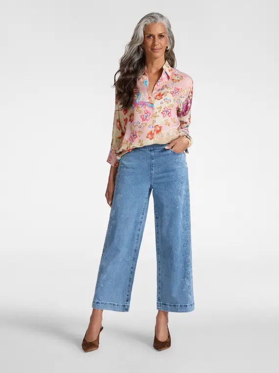 Camicia in viscosa stampata Donna, (42 IT) miniatura 3