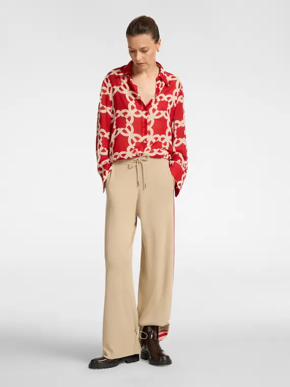 Camicia stampata Donna, Rosso miniatura 3