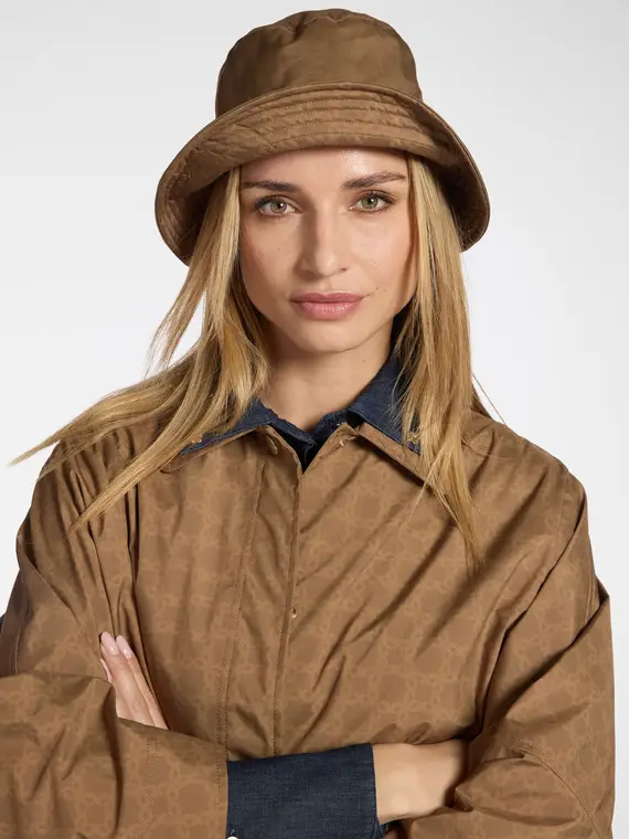 Cappello bucket Monogram reversibile Donna, Marrone