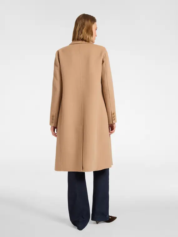 Cappotto doppiopetto Donna, Beige miniatura 2