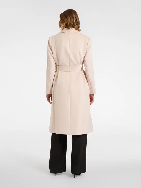 Cappotto in lana Donna, Beige miniatura 2