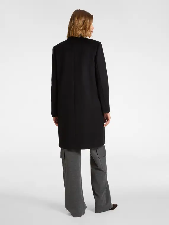 Cappotto in lana Donna, Nero miniatura 2