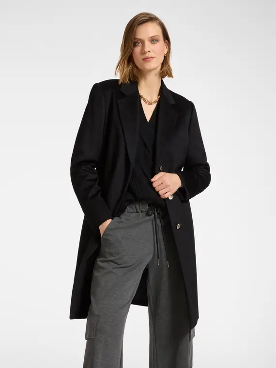 Cappotto in lana Donna, Nero
