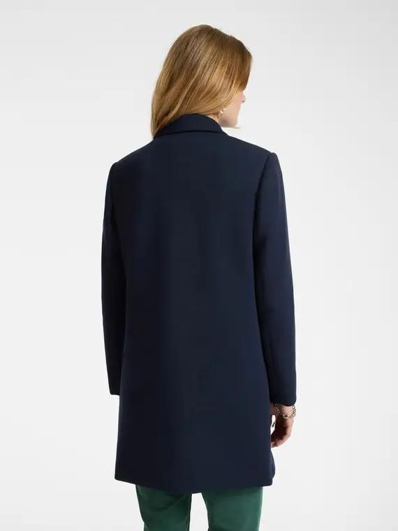 Cappotto in tessuto scuba Donna, Blu miniatura 2