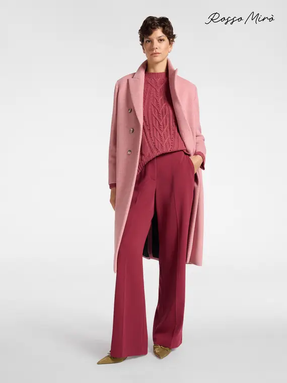 Cappotto maschile doppio petto Donna, Rosa