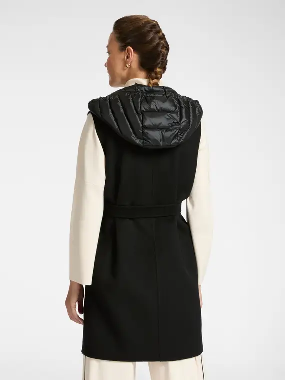 Cappotto sporty senza maniche Donna, Nero miniatura 2