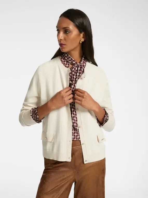 Elena Mirò Cardigan Donna Bianco 4245123