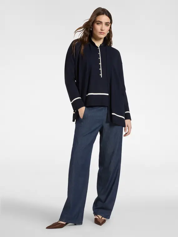 Elena Mirò Cardigan Donna Blu 4267486 miniatura 3