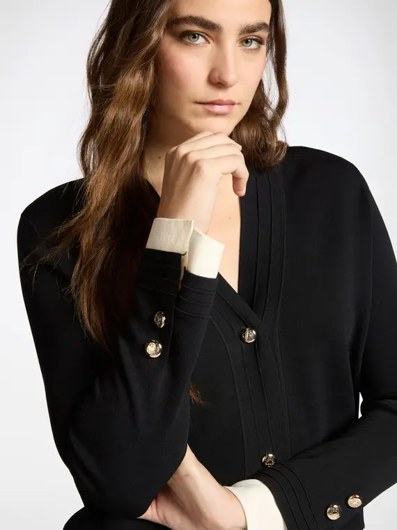 Elena Mirò Cardigan Donna Nero 4010423 miniatura 3