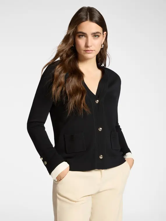 Elena Mirò Cardigan Donna Nero 4010423