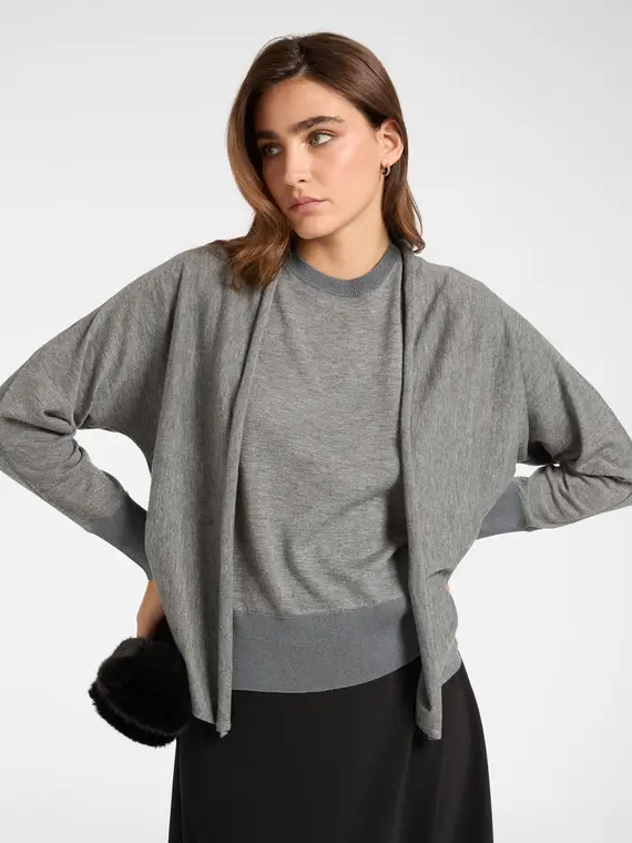 Elena Mirò Cardigan Donna Grigio 3241749