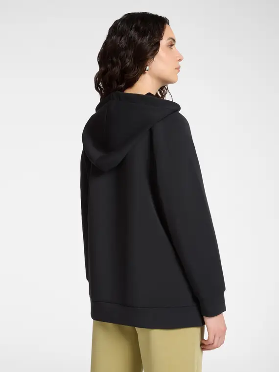 Felpa con cappuccio misto modal Donna, Nero (42 IT) miniatura 2
