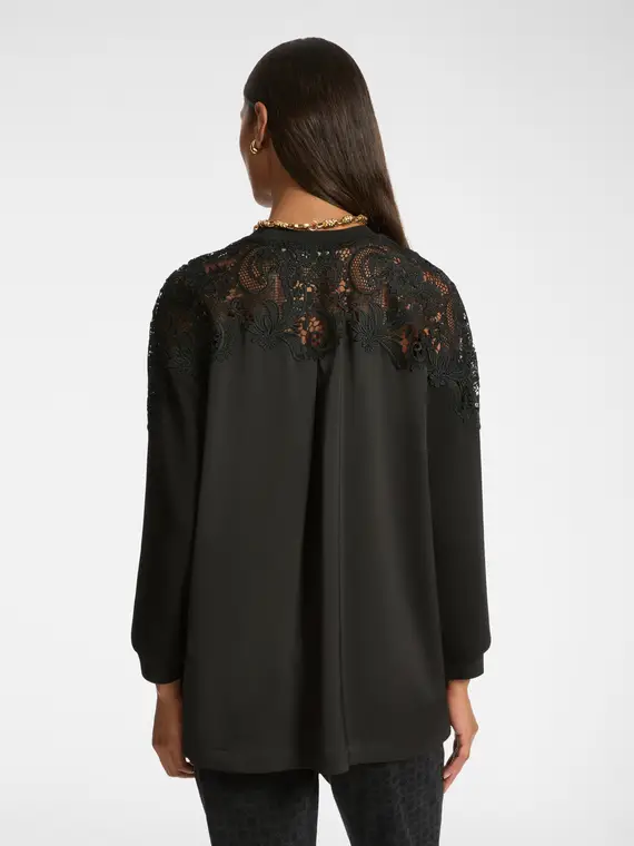 Felpa con pizzo Donna, (42 IT) miniatura 2