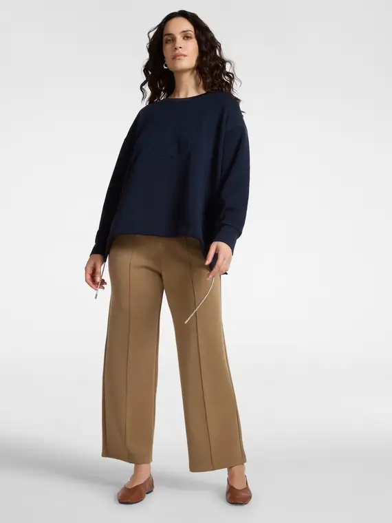 Felpa in scuba con logo Monogram Donna, Blu (52-54 IT) miniatura 3