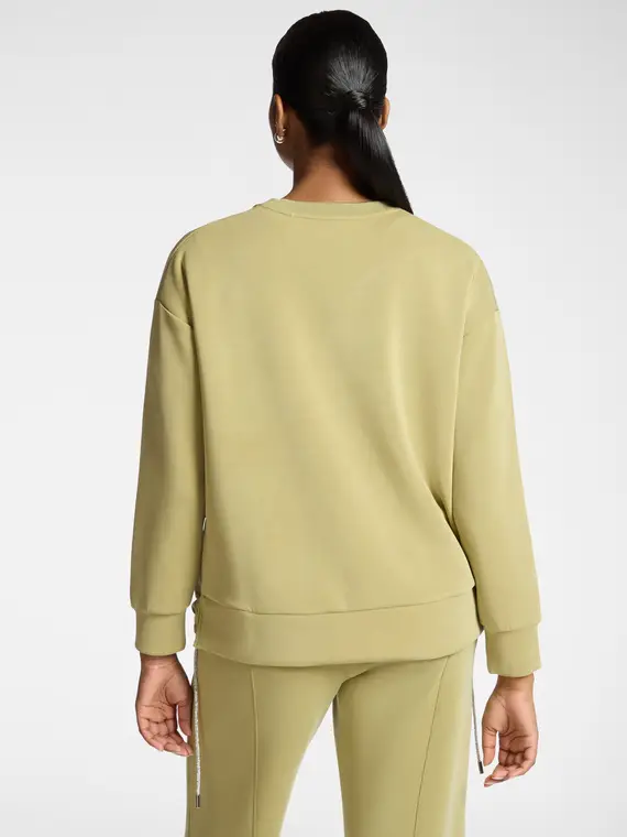 Felpa in scuba con logo Monogram Donna, Verde chiaro (52-54 IT) miniatura 2