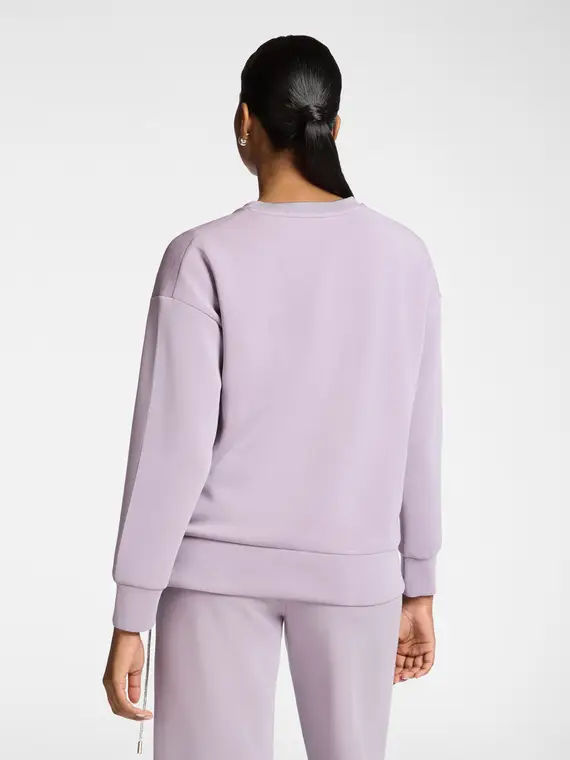 Felpa in scuba con logo Monogram Donna, Viola (44 IT) miniatura 2