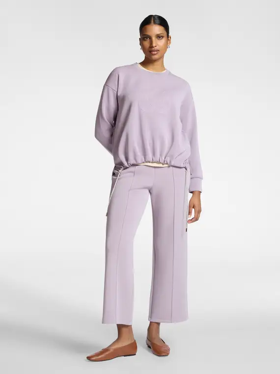 Felpa in scuba con logo Monogram Donna, Viola (44 IT) miniatura 3