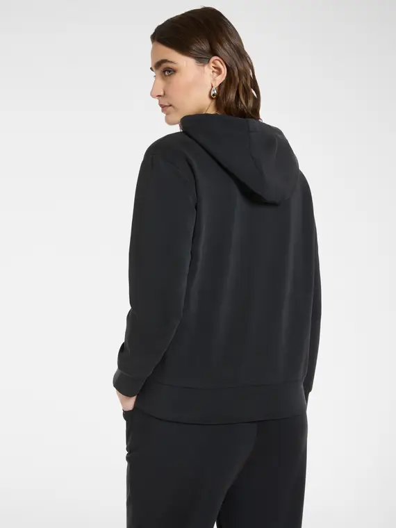 Felpa in tessuto scuba Donna, Nero (44 IT) miniatura 2