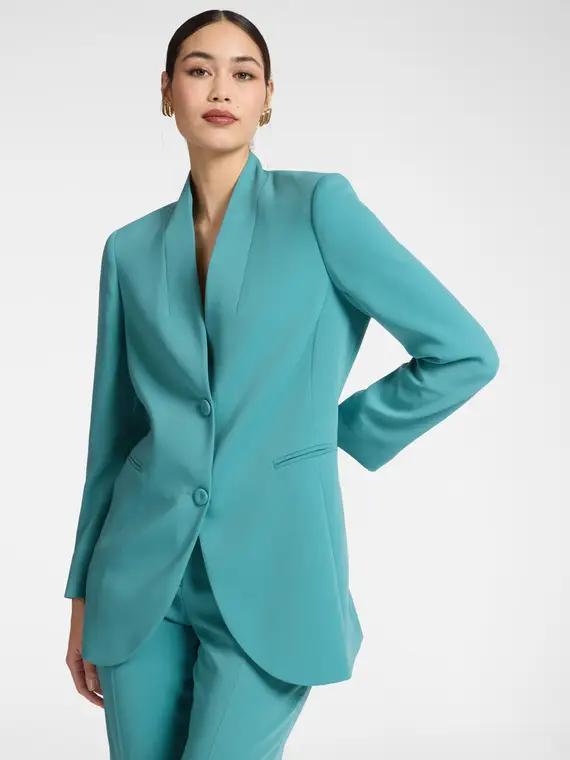 Giacca con cintura Donna, Azzurro