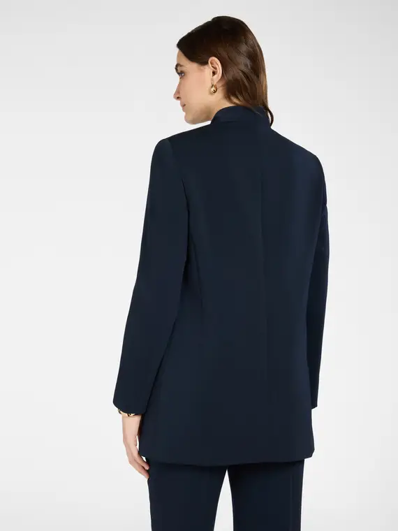 Giacca con cintura Donna, Blu miniatura 2