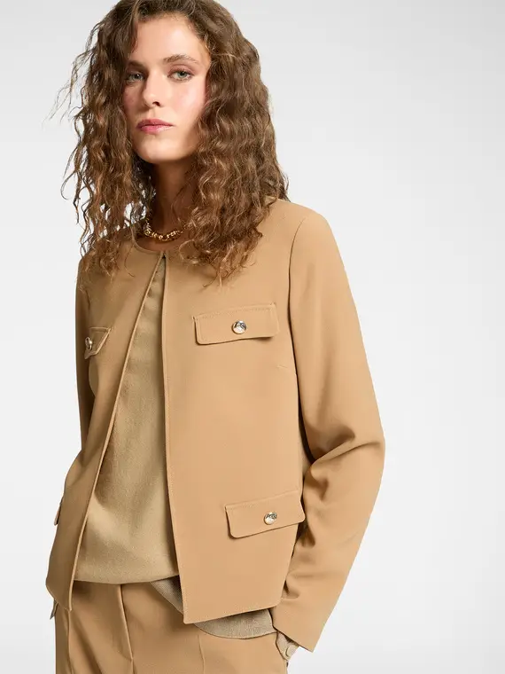 Giacca corta girocollo Donna